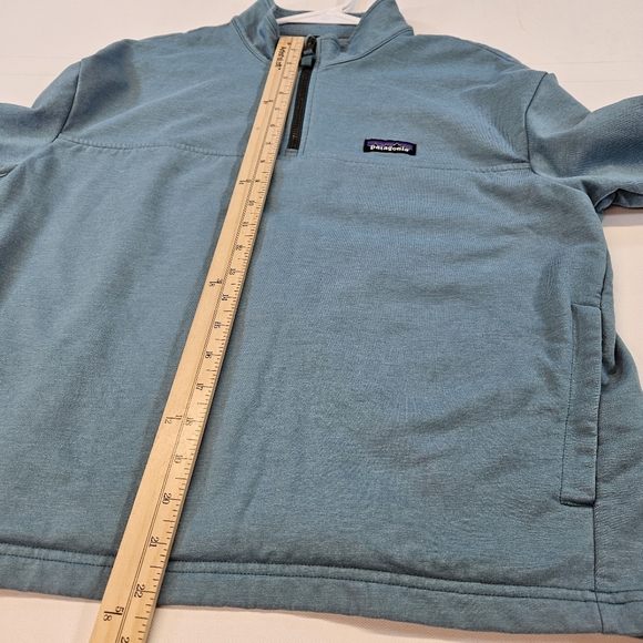 Patagonia Women’s Ahnya 1/4 Zip Pullover Wetland Blue Medium EUC $109 MSRP - Picture 6 of 9